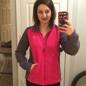 North Face Pink and Gray Fleece